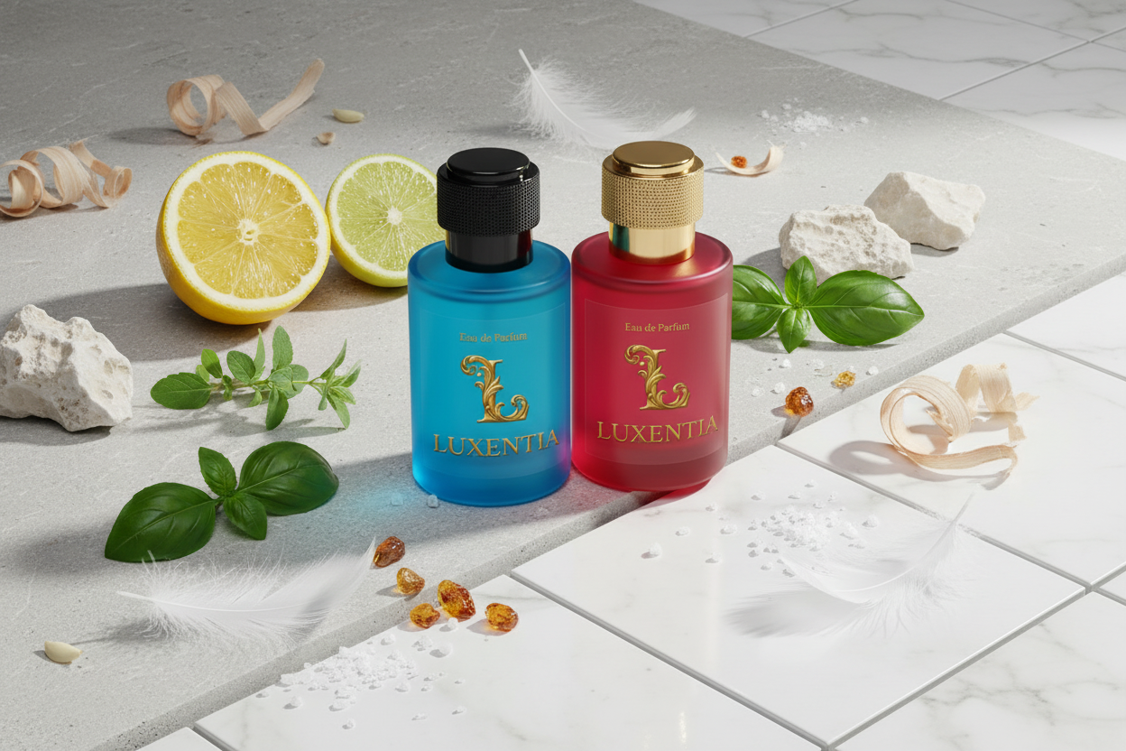 Luxentia Lemon Verbena Basil Mineral Salt Ambertonic Male Duo