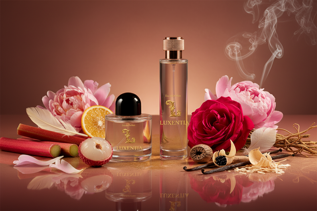 Luxentia Lychee Turkish Rose Peony Cashmeran Incense Female Duo
