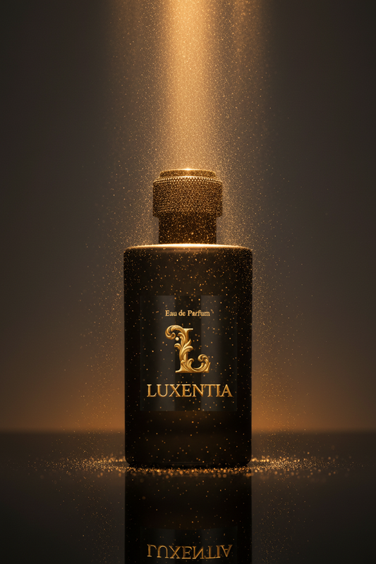 Luxentia Male Black Bottle Bold Gold Glow Hero