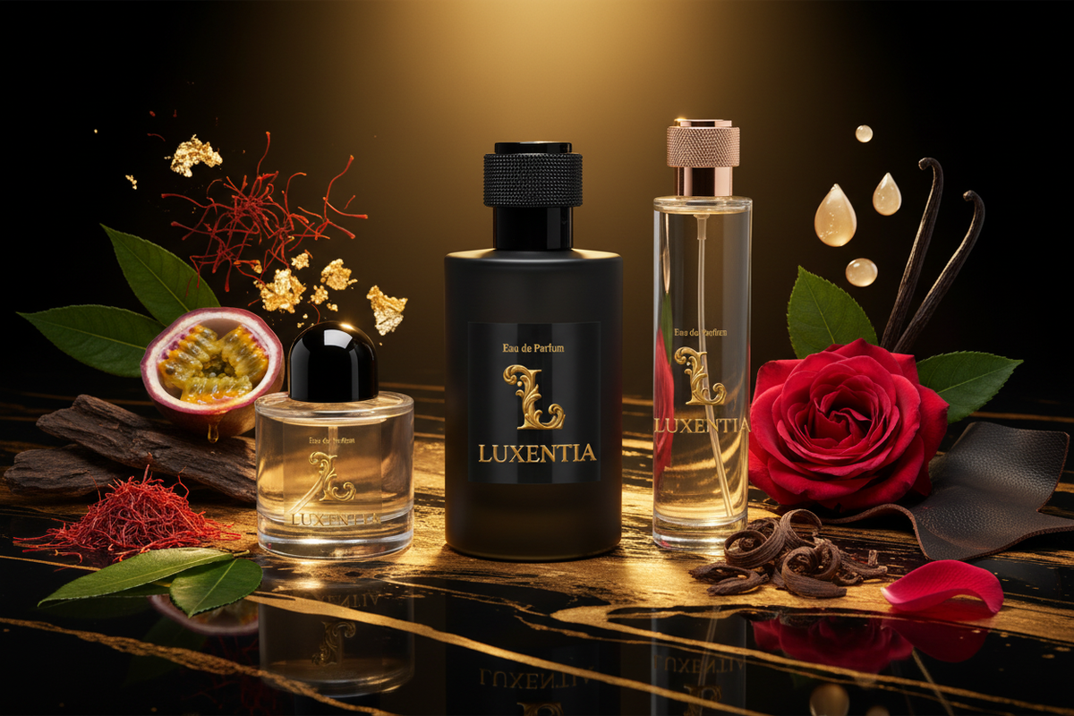 Luxentia Passion Fruit Saffron Oud Rose Leather 100ml