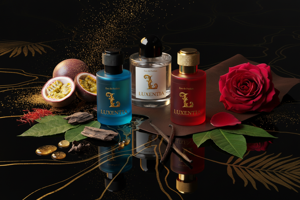 Luxentia Passion Fruit Saffron Oud Rose Leather 50ml