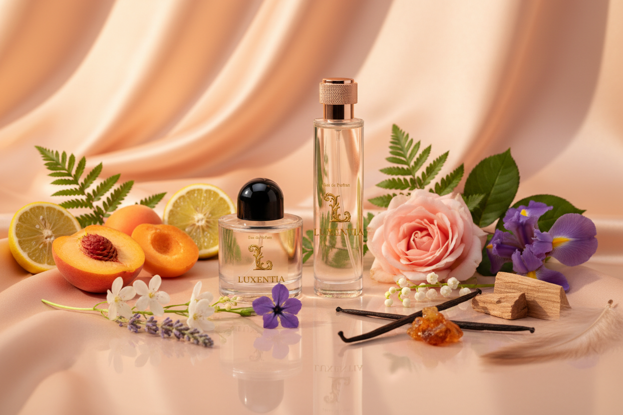 Luxentia Peach Iris Floral Female Duo