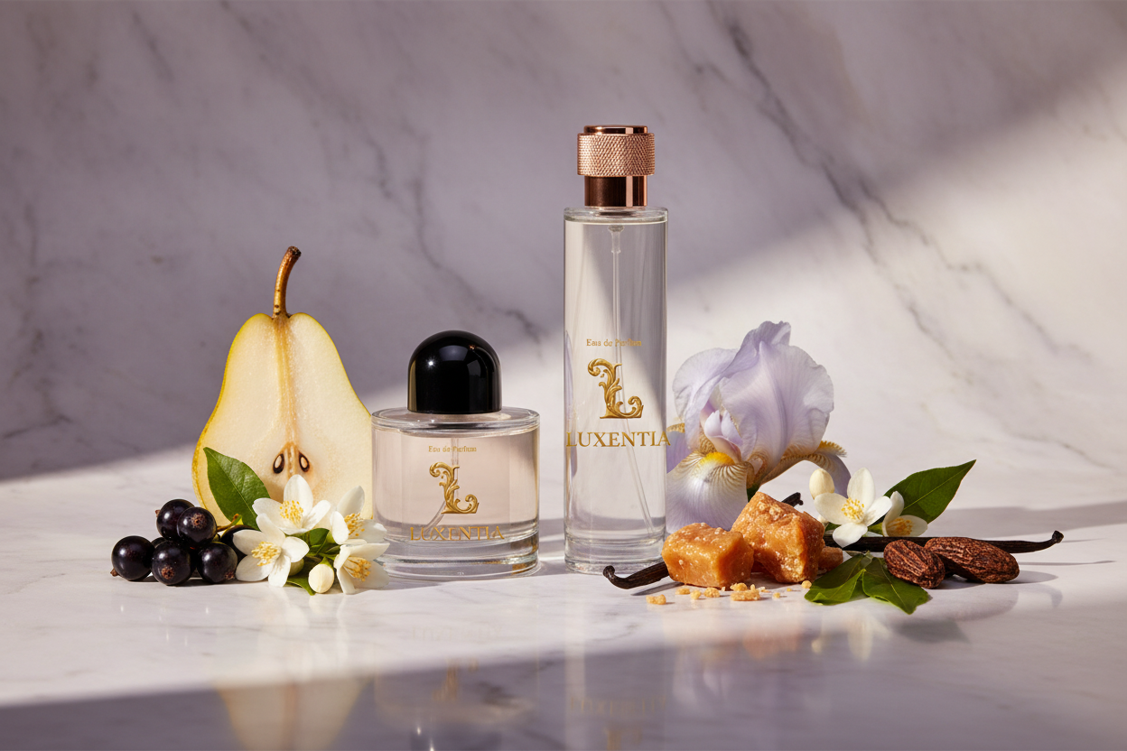 Luxentia Pear Black Currant Iris Praline Female Duo