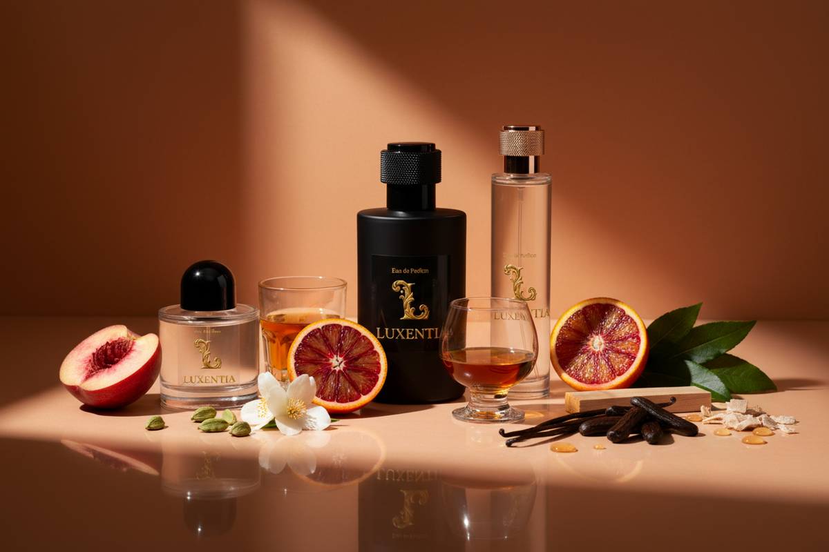 Luxentia Peche de Vigne Blood Orange Rum Cognac Jasmine Patchouli 100ml
