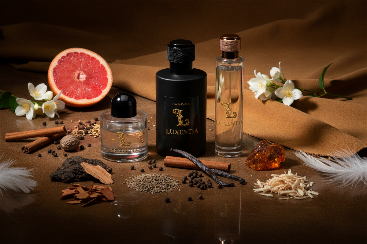 Luxentia Pink Grapefruit Suede Tuberose Black Vanilla Cypriol 100ml