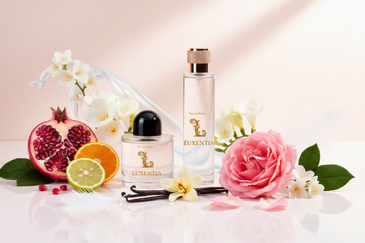 Luxentia Pomegranate Mandarin Freesia Damask Rose Liquid Air Musk Vanilla Female Duo