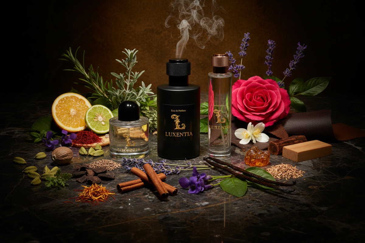 Luxentia Saffron Rose Oud Leather Spice Market Epic 100ml