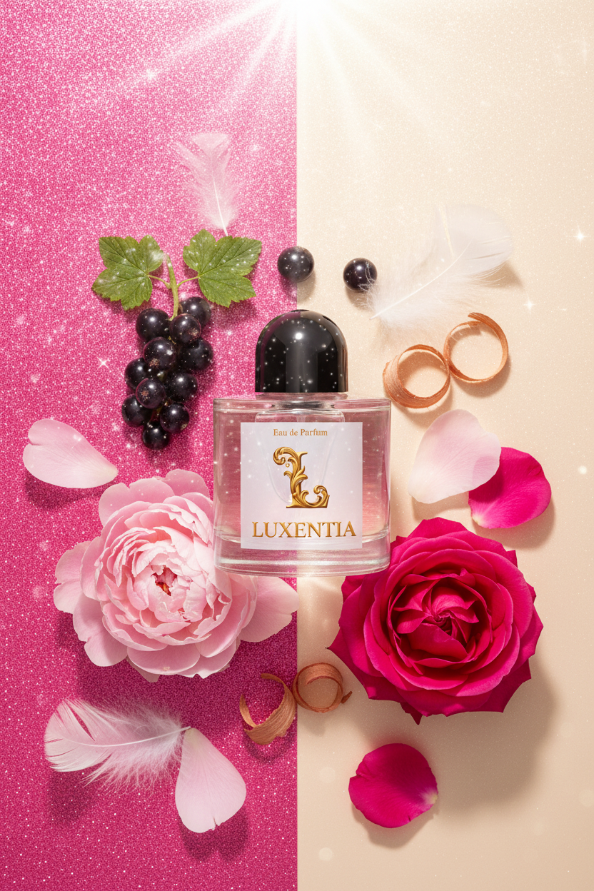 Luxentia Sparkling Cassis Queen Peony Fuchsia Rose Sumptuous Woods Single 50ml
