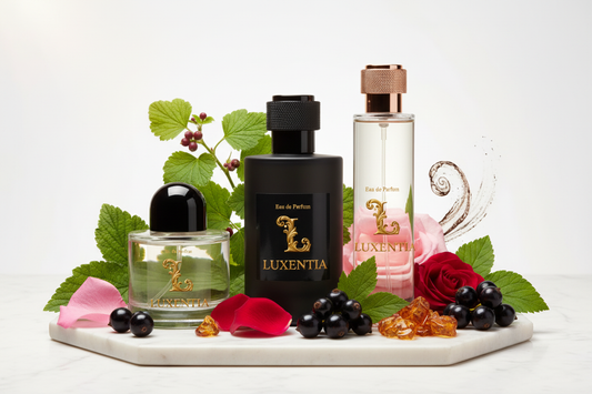 Luxentia Three 100ml Bottles Blackcurrant Rose Unisex Premium Ad
