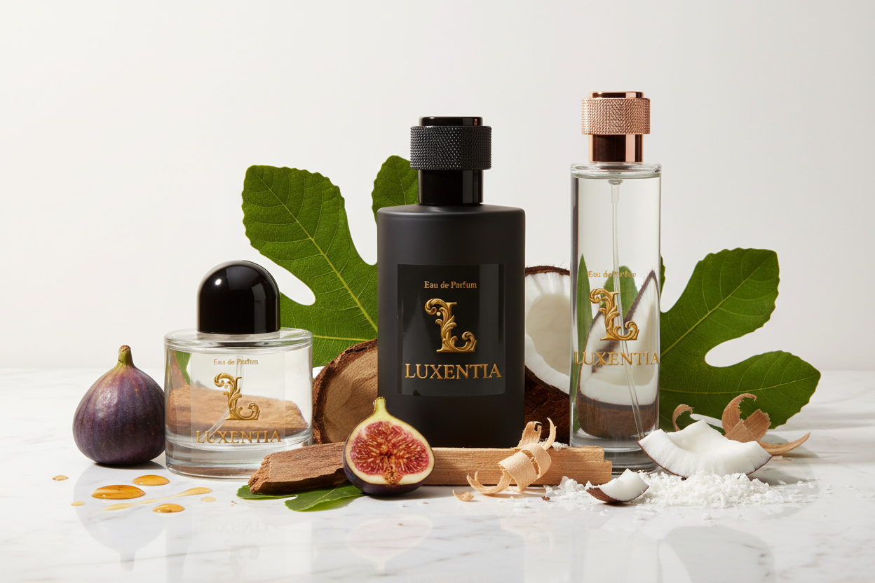 Luxentia Three 100ml Bottles Fig Woody Unisex Premium Ad