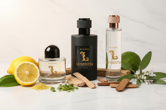 Luxentia Three 100ml Bottles Green Woody Unisex Premium Ad