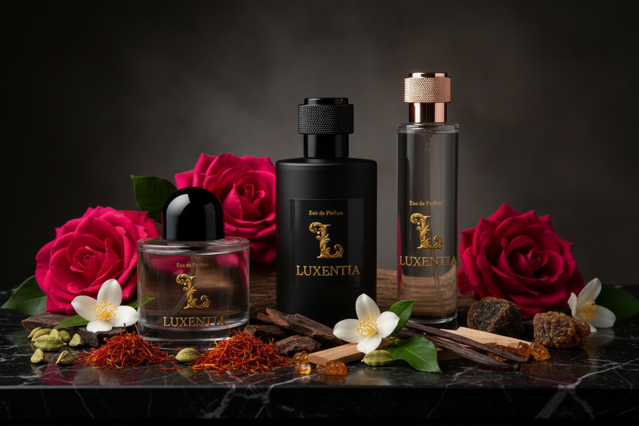 Luxentia Three 100ml Bottles Majestic Oud Rose Oriental Unisex Premium Ad