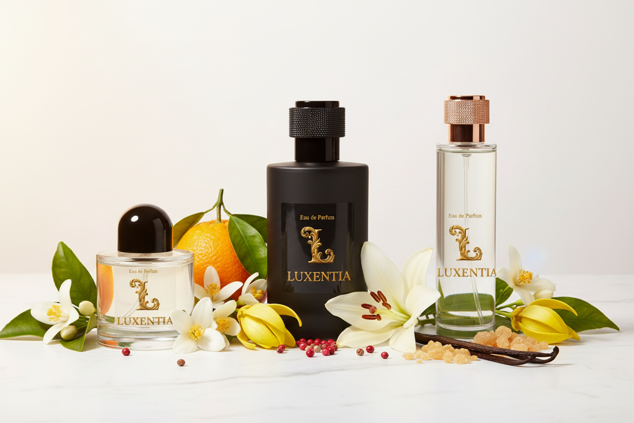 Luxentia Three 100ml Bottles Spicy Floral Unisex Premium Ad