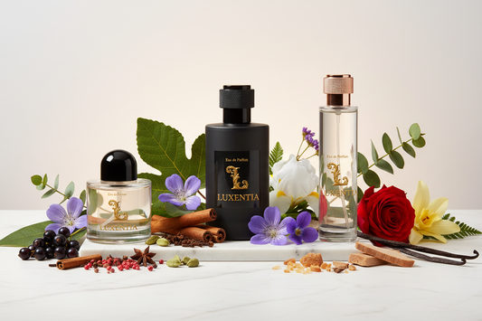 Luxentia Three 100ml Bottles Spicy Floral Woody Unisex Premium Ad