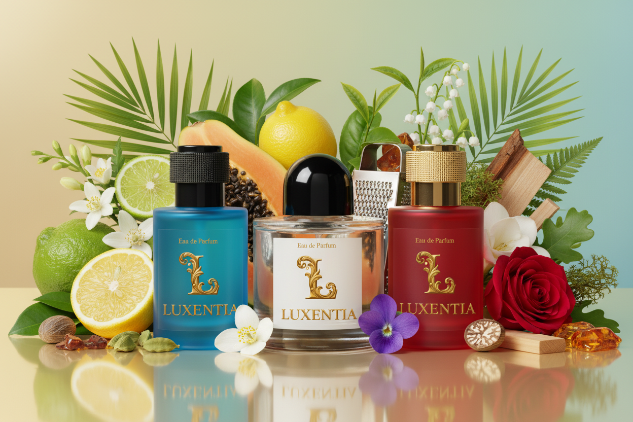 Luxentia Three 50ml Bottles Fresh Floral Premium Ad
