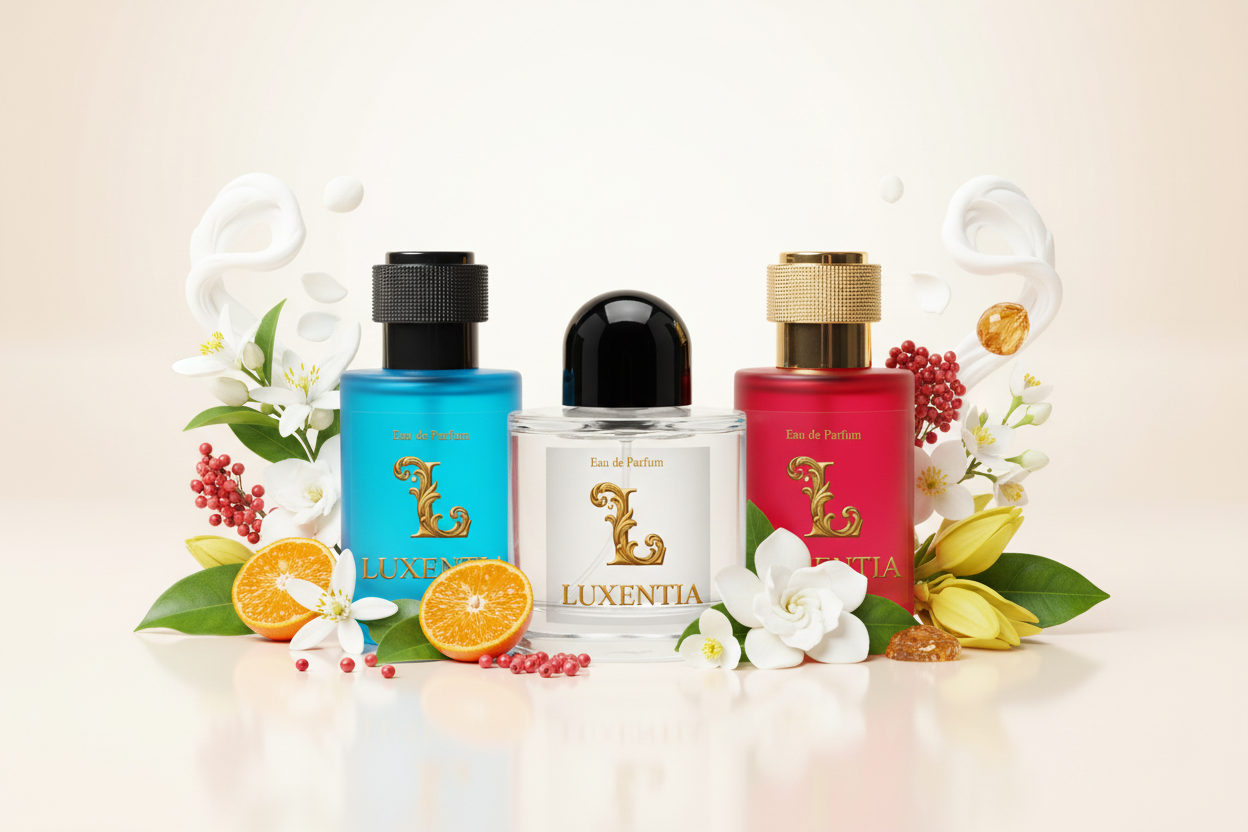 Luxentia Three 50ml Bottles Fresh Floral Unisex Premium Ad