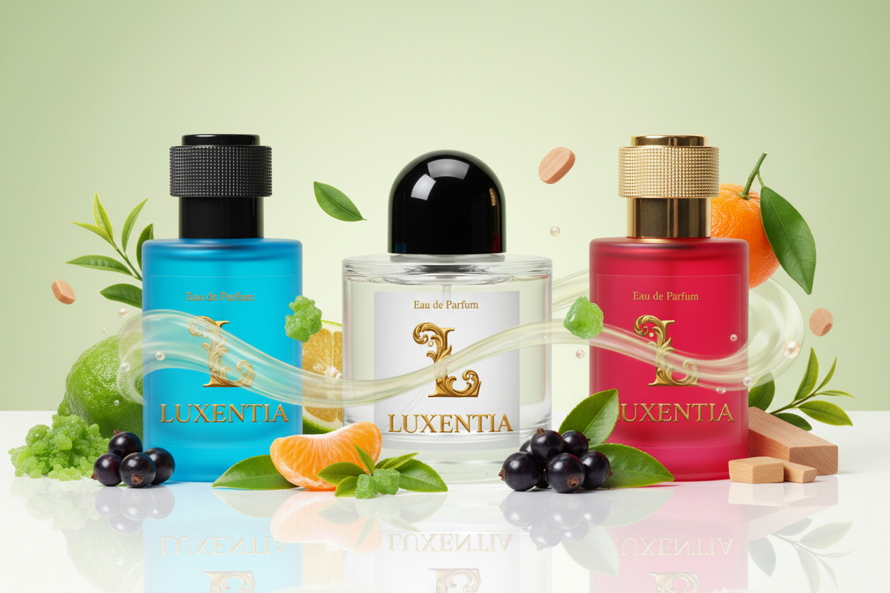 Luxentia Three 50ml Bottles Green Aromatic Unisex Premium Ad