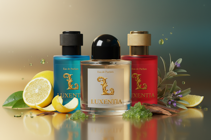 Luxentia Three 50ml Bottles Green Woody Unisex Premium Ad