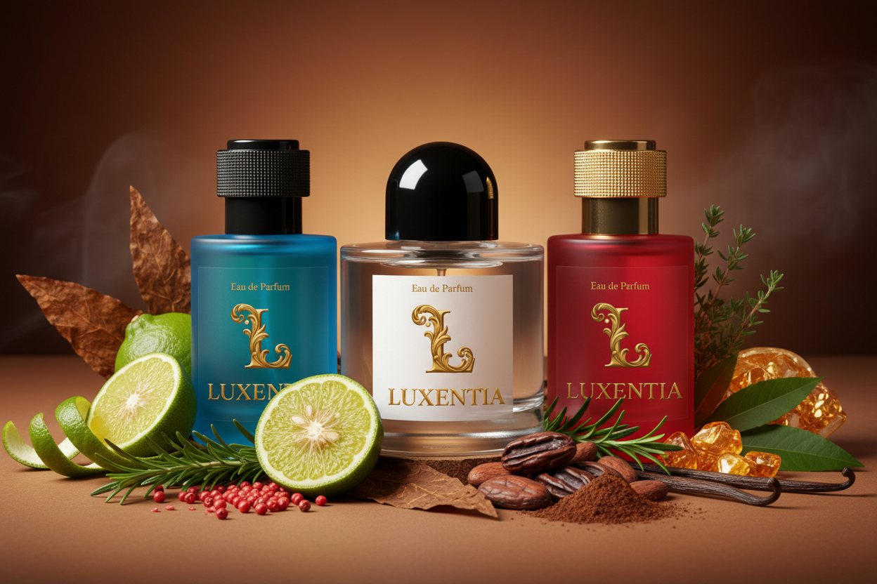 Luxentia Three 50ml Bottles Spicy Gourmand Unisex Premium Ad